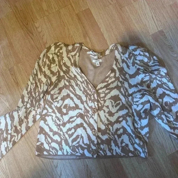 Nine West‎ Button Up Cardigan Puff Sleeve Size 2XL - Picture 1 of 8